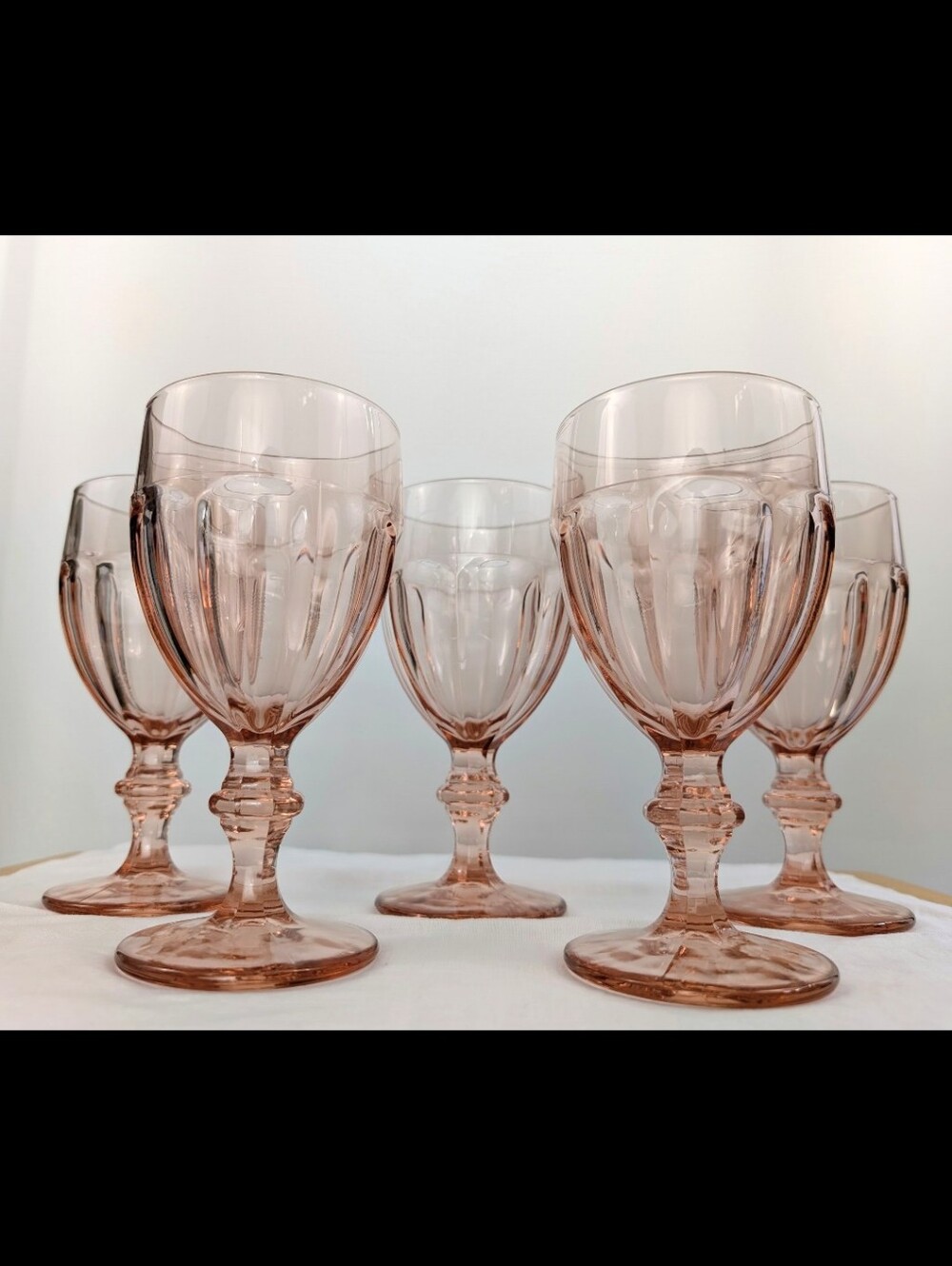 Vintage Pink Libbey Gibraltar Goblets